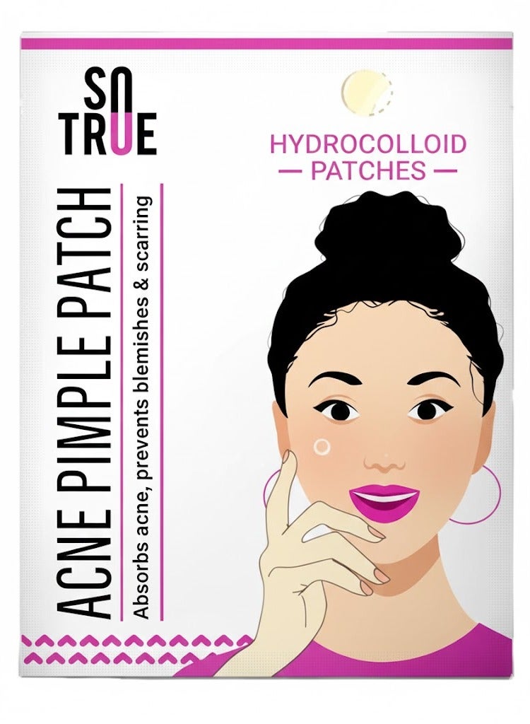 Sotrue Acne Pimple Patches For Face | For Active Surface Acne | Hydrocolloid Waterproof Patches | Absorbs Pimple Overnight, Reduces Excess Oil | Suits All Skin Types (36 Patches)