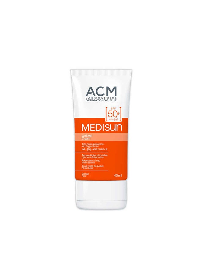 Medisun Cream SPF 50+, 40ml – Broad Spectrum Daily Sunscreen for UVA/UVB Protection