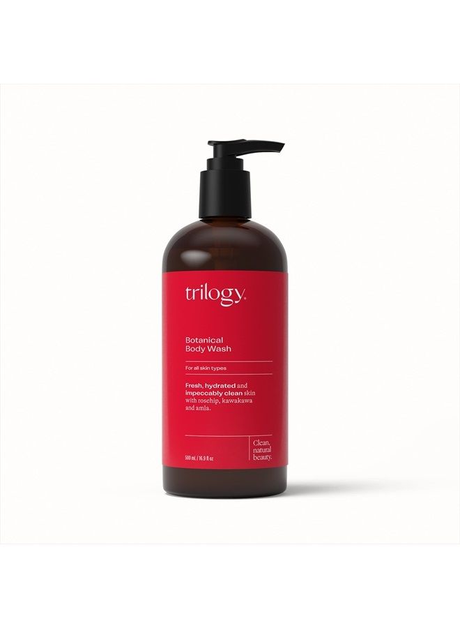 Botanical Body Wash, For All Skin Types - Fresh, Hydrated & Impeccably Clean Skin with Rosehip, Kawakawa & Amla, 16.9 Fl Oz