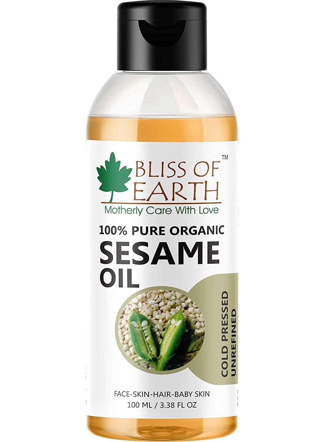 100% Organic Sesame Oil 100ML. Coldpressed & Unrefined