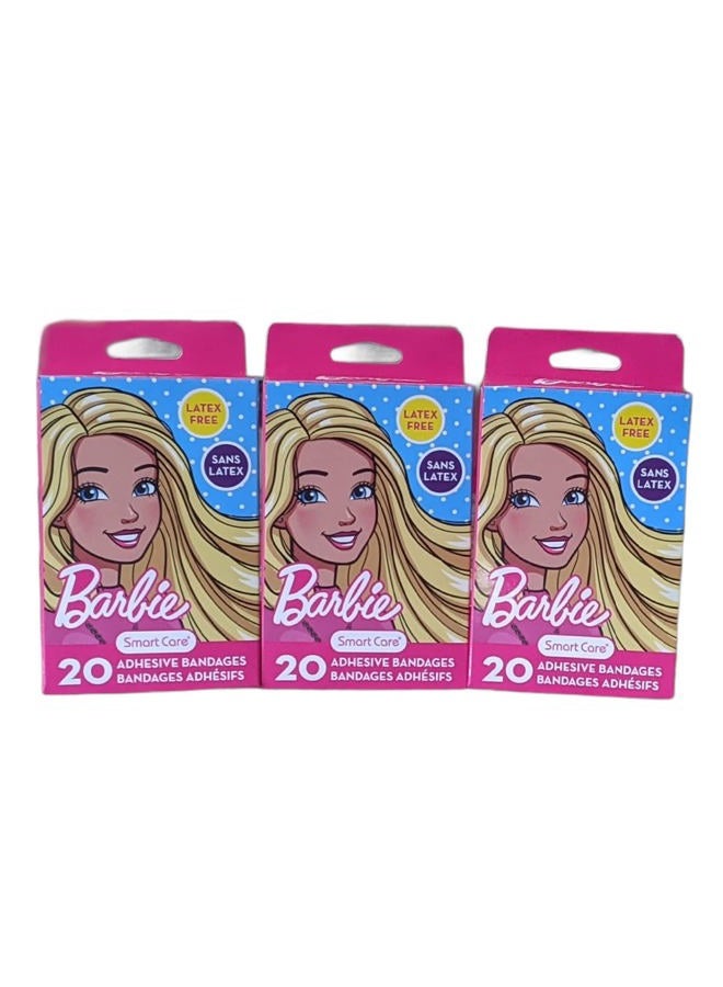 Barbie Themed Sterile Adhesive Kids Bandages - Three Pack, Multi