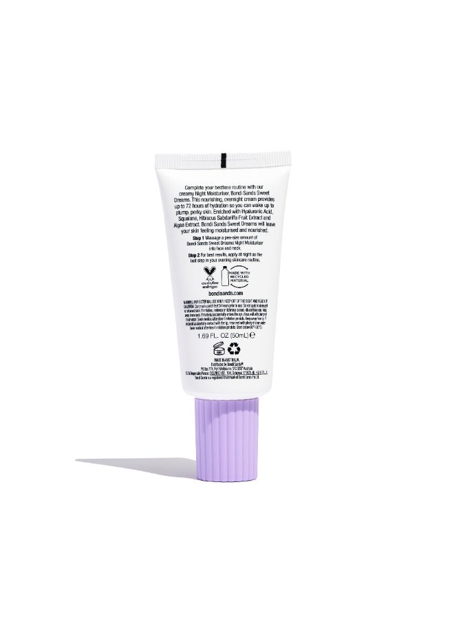 Sweet Dreams Night Moisturiser 50ml | Deeply Hydrating Overnight Face Cream for Skin Repair & Renewal | Anti-Aging Nourishing Night Moisturiser for Plump Radiant Skin | Restorative Sleep Facial Cream - image 2