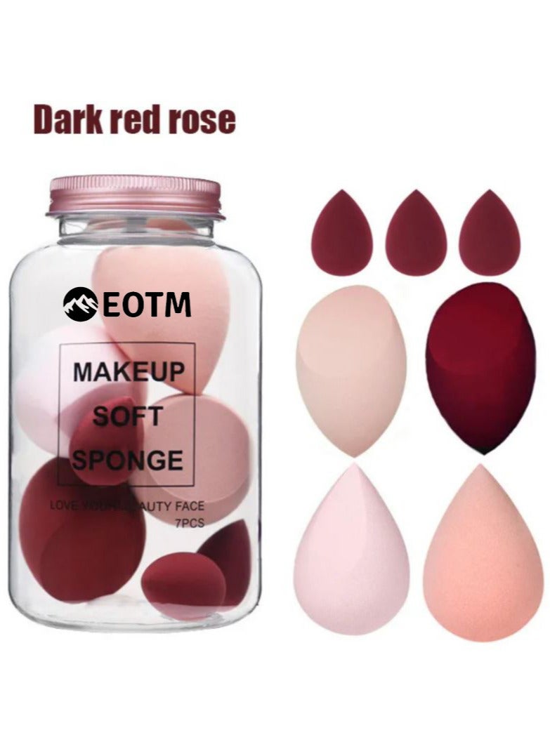 7 In 1 Foundation Blending Multi-color Latex Free Washable Makeup Soft Sponge