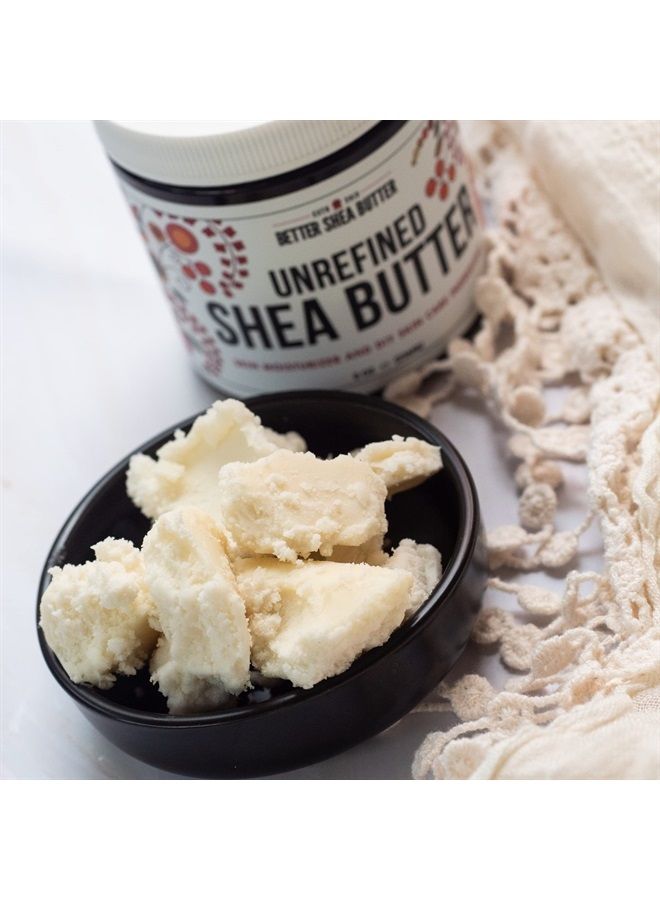 Raw Shea Butter | African, Unrefined, 100% Pure | Skin Moisturizer | For Face, Body, Hair and for Soap Making Base and DIY Whipped Lotion, Oil and Lip Balm | 8 oz jar