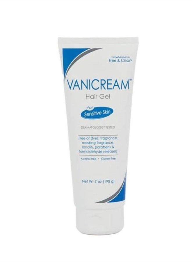 Hair Styling Gel, Fragrance and Gluten Free, For Sensitive Skin, Unscented, 7 Oz, Packaging May Vary