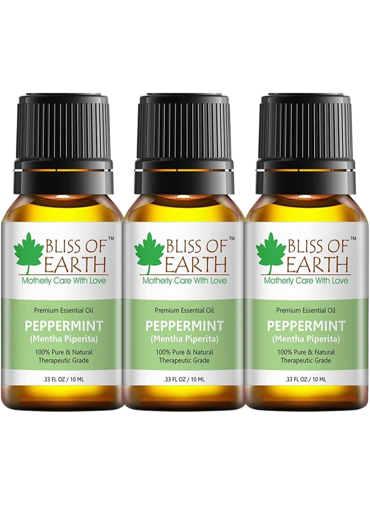 Peppermint Essential Oil 100% Pure and Therapeutic Grade Aromatherapy Oil for Home Diffuser Headache Relief Respiratory Health Pain Relief and Bug Repellent Pack of 3 x 10ml