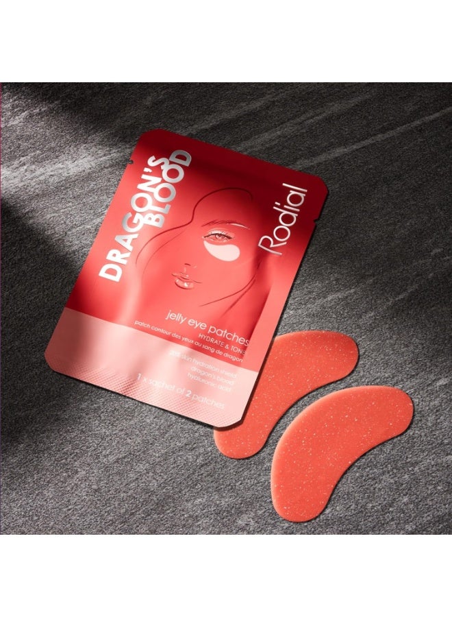Rodial Dragon's Blood Eye Patches x 4 – Hydrating Recovery for Tired Eyes, Dragon's Blood & Arnica, Soothing Jelly for Dark Circle Relief 4 Pairs - image 3
