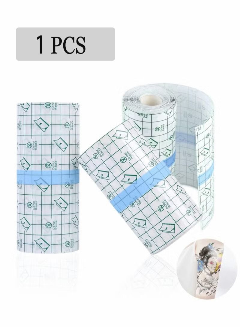 Tattoo Aftercare Bandage, Transparent Film Dressing,PU Membrane Waterproof Sticker,Second Skin Healing Protective Bandages Stretch Antibacterial Wound Tape (2 m x 15 cm)