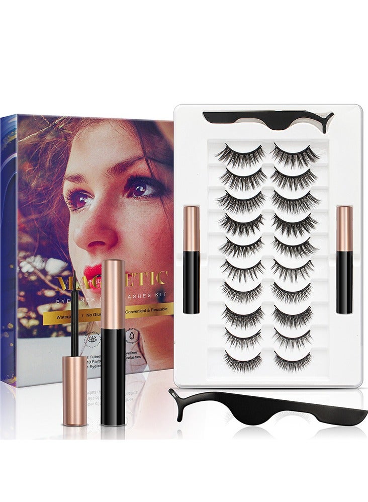 Magnetic False Eyelashes Set Black