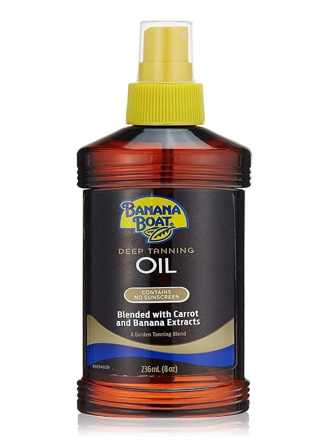 Deep Tanning Oil-Contains No Sunscreen-Carrot & Extracts-A Gold Blend-Keep Skin feeling Soft Moisturized-Promoting Long Lasting Color-236ML