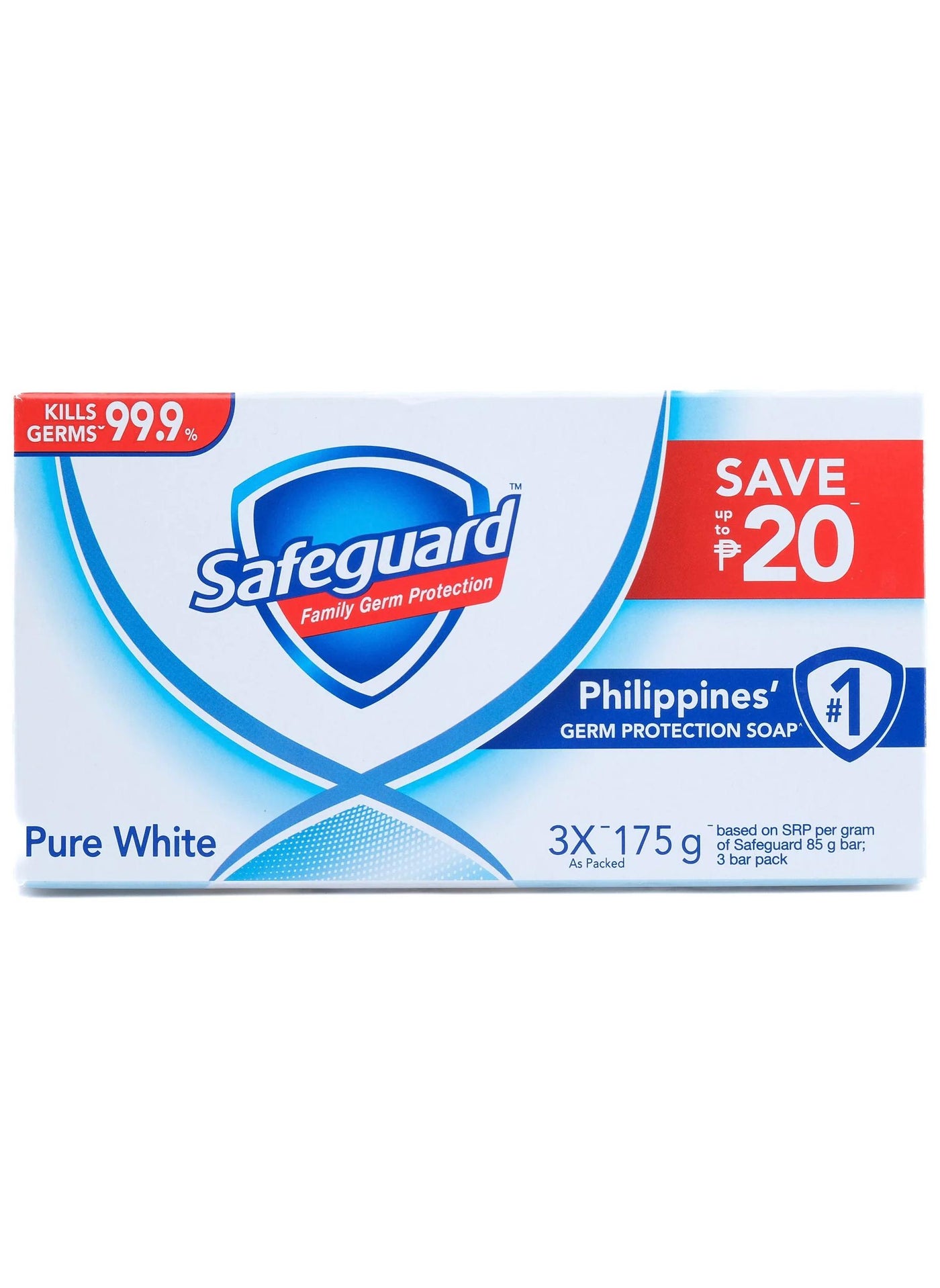 Set Pure White Bar Soap 175g x 3 bars
