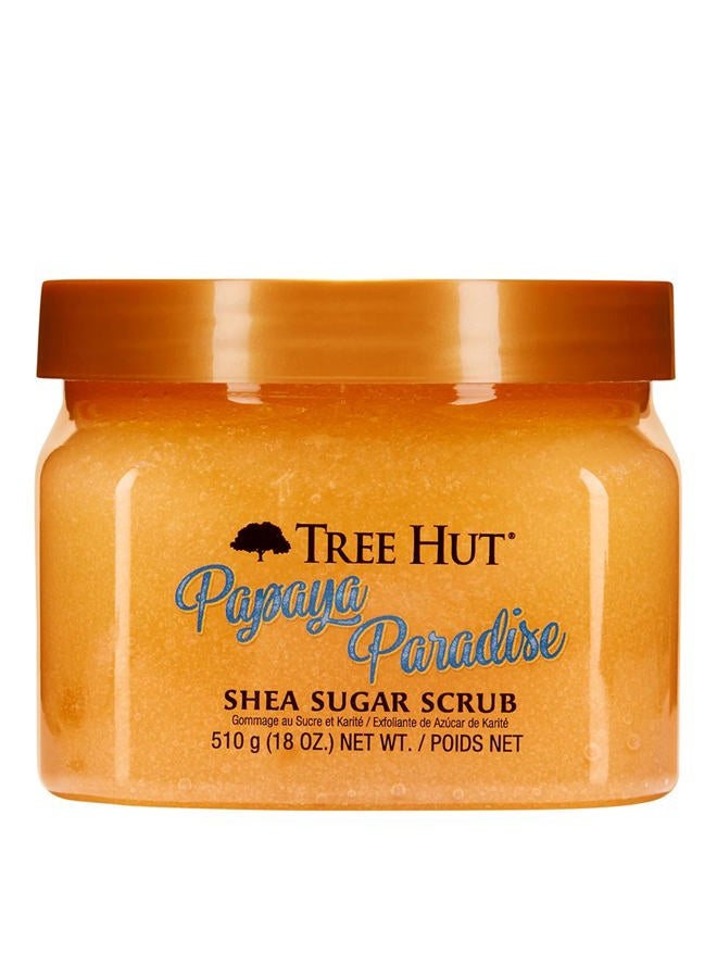Papaya Paradise Shea Sugar Scrub | Exfoliating Body Scrub Removes Dead, Dry Skin for a Soft & Hydrated Feel | Nourishing Essential Body Care | 18 fl oz.