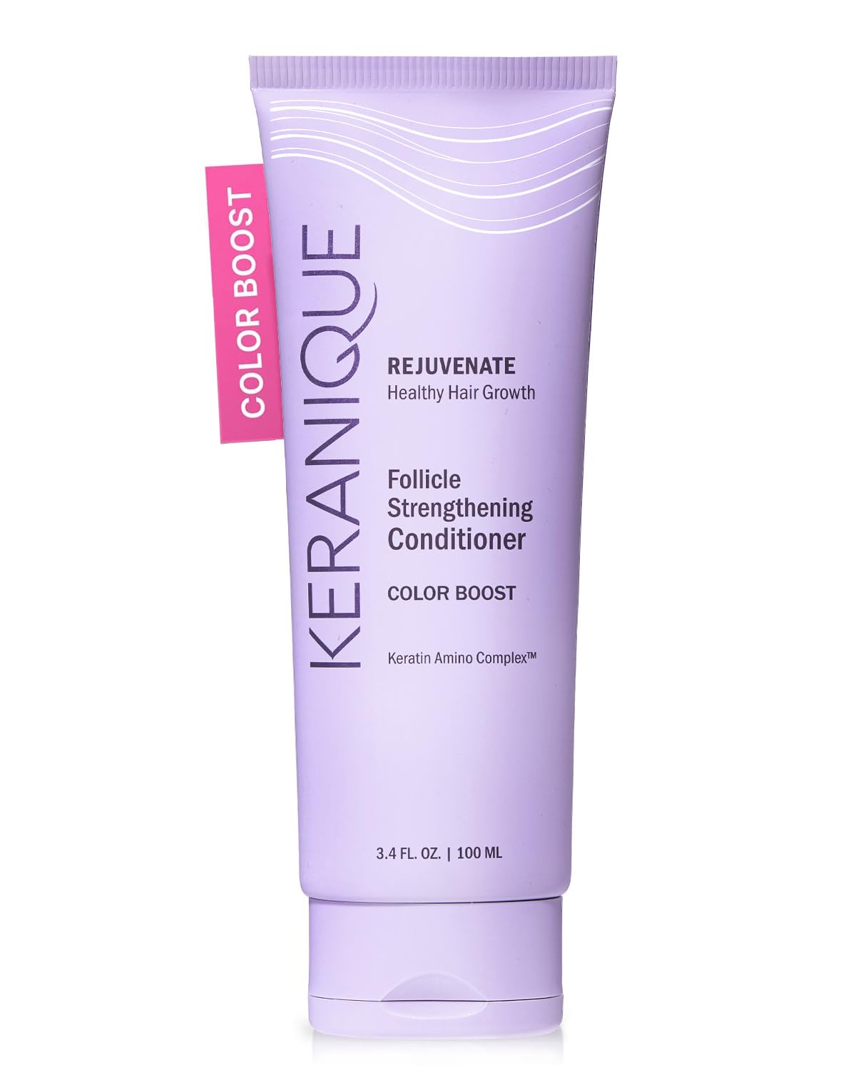 Keranique Color Boost Scalp Revitalizing Keratin Conditioner for Color Treated Hair - Protect & Extend Color, Sulfate Free, Dyes and Parabens - UV Protection, for Dry, Thinning, Fine Hai 3.4 Fl Oz