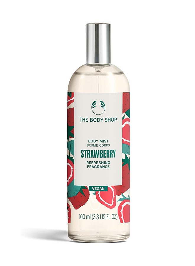 Strawberry Body Mist – Refreshing Fragrance Spray with 97% Natural Ingredients | Sweet Fruity Scent, Vegan & Recyclable Packaging, 100ml