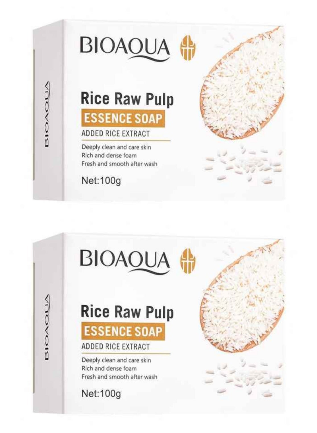 Rice Raw Pulp Essence Soap Bath Oil Control 100 g 2 Pcs