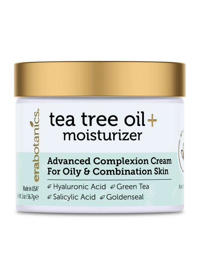 Era Organics Tea Tree Cream Face Moisturizer for Oily Skin - Advanced 7X Balancing Oily Skin Moisturizer - Non-Greasy Moisturizer - Tea Tree Oil for Skin