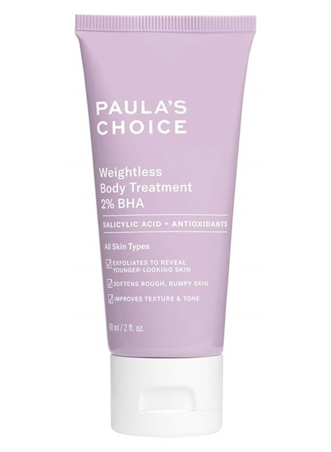 Weightless Body Treatment 2% BHA, Salicylic Acid & Chamomile Lotion Exfoliant, Moisturizer for Keratosis Pilaris (KP) Prone Skin & Clogged Pores, Fragrance-Free & Paraben-Free, 2 Ounces