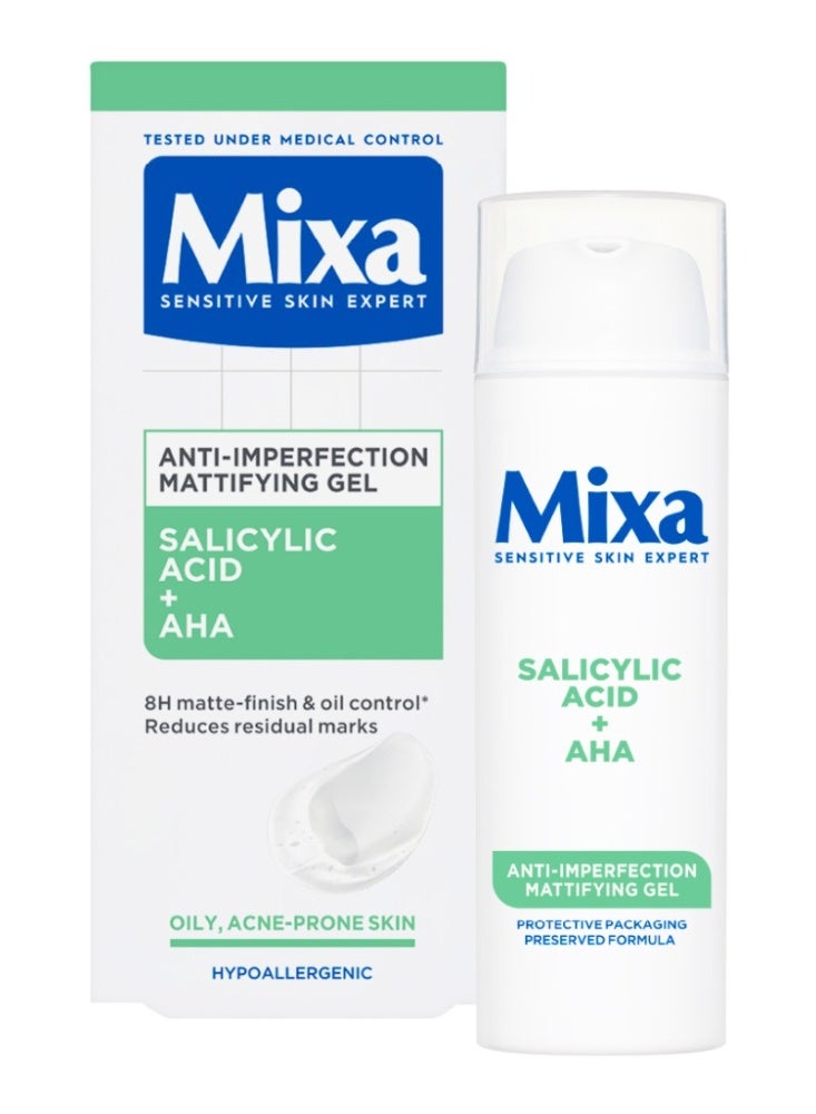 Sensitive Skin Expert Anti Imperfection Mattifying Gel With Salicylic Acid + AHA 8H Matte Finish & Oil Control Reduces Residual Marks 50 ml