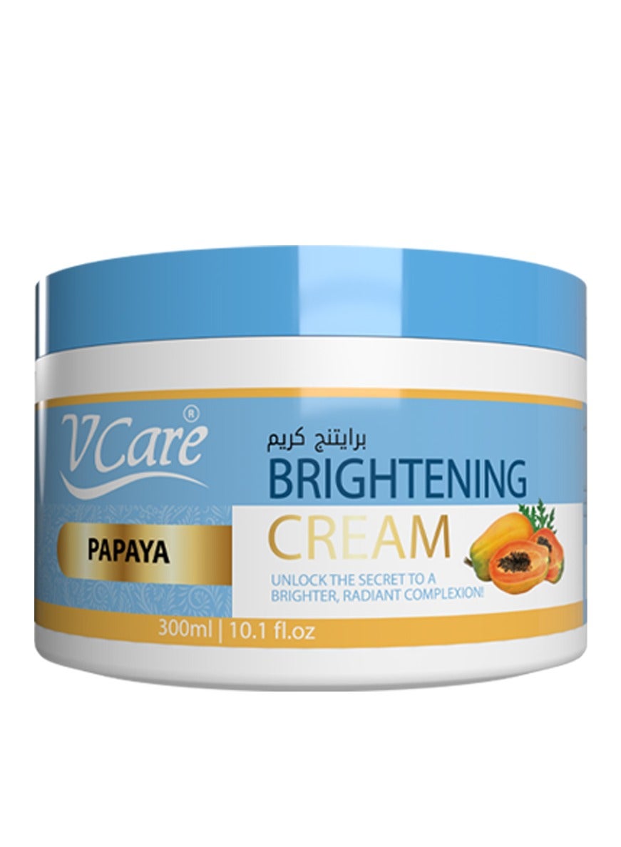 V Care Brightening Cream| Papaya Extracts| 300ml| Revitalizing And Soothing Experience