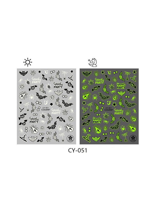 Scary Vinyl Waterproof Stickers For Nail Art HS008