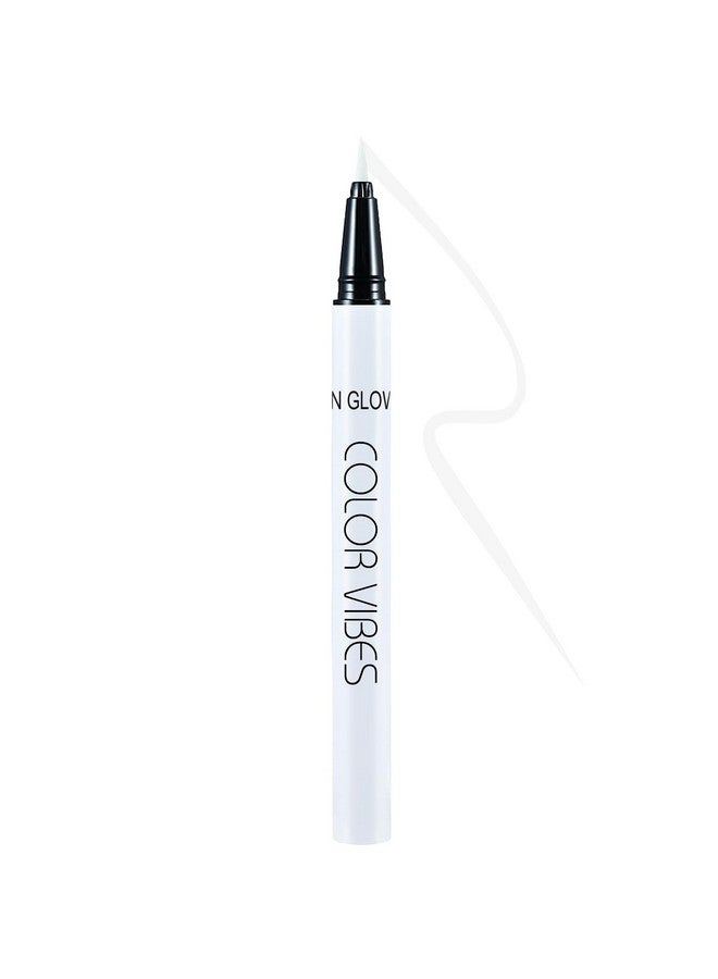 Uv Neon Liquid Eyeliner Matte Colored Eyeliner Pen Waterproof Smudgeproof Pigmented Eye Liner Glow Brightly Under Uv Lights Colorful Eye Makeup For Rave Party Music Festival Neon White
