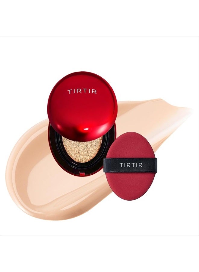 Mask Fit Red Cushion Foundation | Japan's No.1 Choice for Glass skin, Long-Lasting, Lightweight, Buildable Coverage, Semi-Matte Finish, Korean Cushion Foundation (17C Porcelain, 0.15 oz.(Mini))