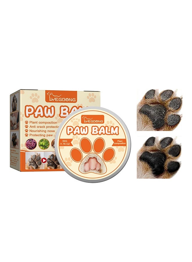 Paw Balm - Dog Pet Paw Wax Moisturizer Paw Pad Lotion Protects And Heals Dry Cracked Damaged Paws Foot Pads For Cats Dogs, Repairs And Moisturizes Dry, Cracked And Damaged Paws 50g