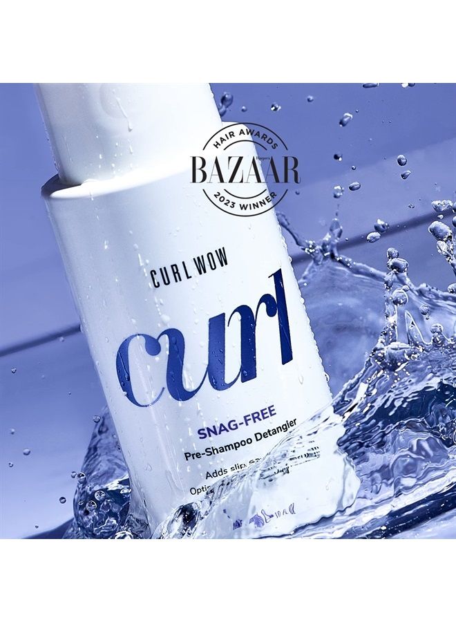 Curl Wow Snag-Free Pre-Shampoo Detangler – Adds slip to curls before you shampoo for tangle-free washing and a deeper, fresher clean; reduce breakage