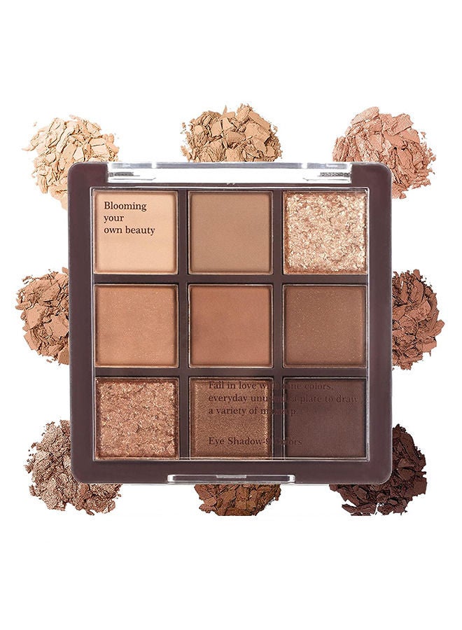 Eyeshadow Palette Chocolates 9 Colours Contour Palette Brown Eyeshadow Make Up Palettes Long Lasting Shimmer Matte Highly Pigmented Natural Look Travel Size Eye Shadows Palette For Women Girls