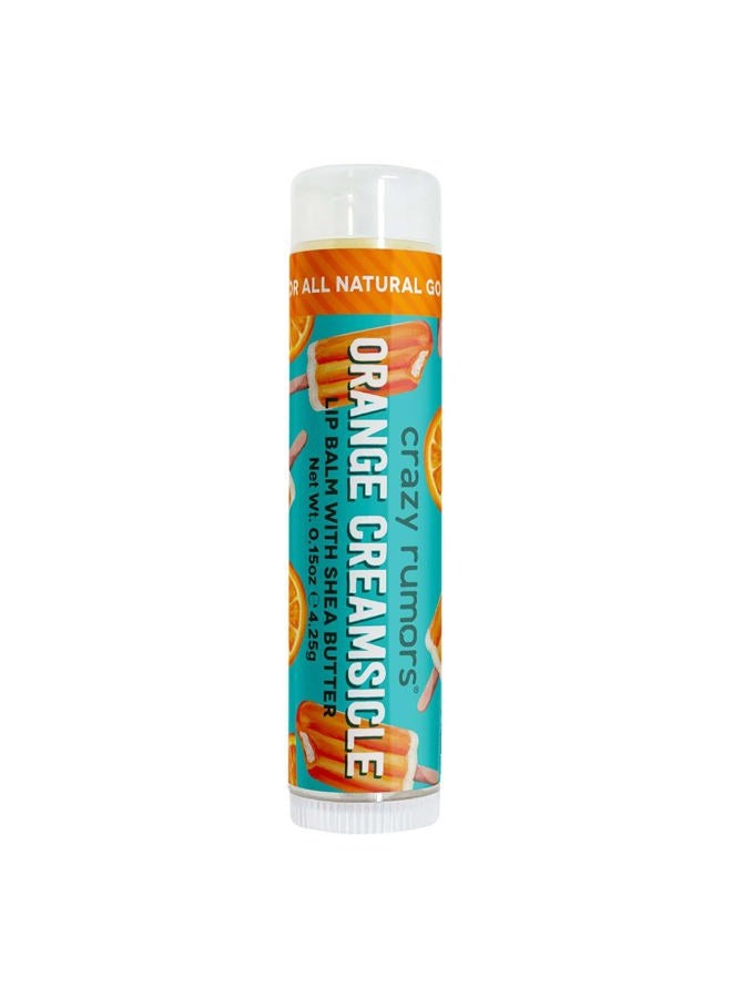Orange Creamsicle Lip Balm. 100% Natural, Vegan, Plant-Based, Made in USA (1-Pack)