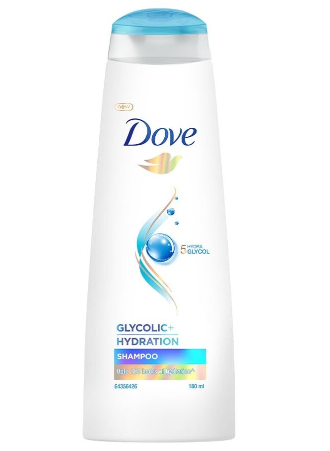 Glycolic + Hydration Shampoo 180 ml with 5% Hydra-Glycol for Upto 100 hours of hydrated, fluid hair.