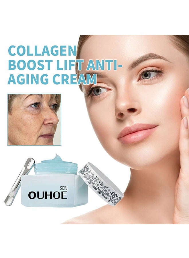 Collagen Anti Aging Cream, Reverse Age Reorganization Firming Skin Fading Chloasma Anti Wrinkle Cream 30g