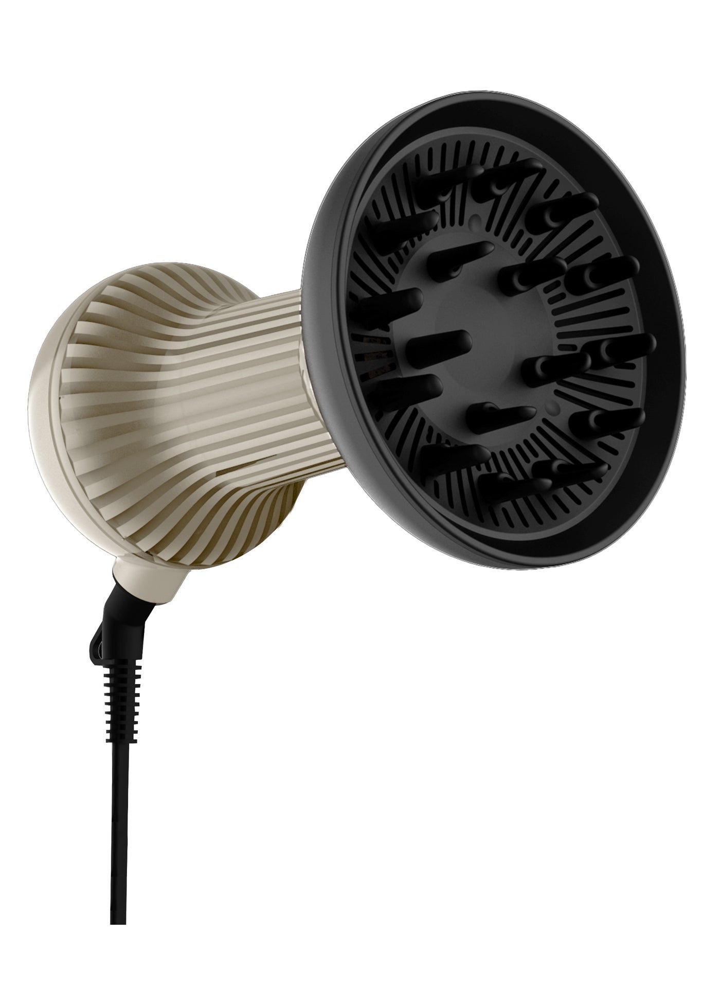 Portable Hight Speed Hair Diffuser And Dryer for Curly Hair / 2 Speed , 3 Temperature Settings / 360 ° Swivel Cord / Dryer Curler Magnetic Nozzle / Cord Length 1.8m / 16800RPM - Gold