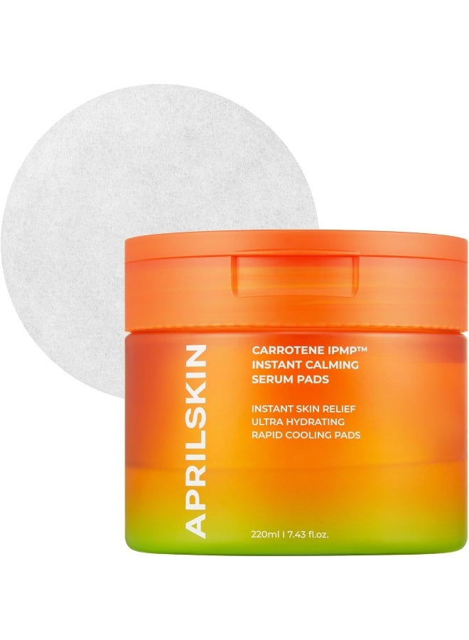 April Skin Carrotene IPMP Instant Calming Soothing Acne Serum Toner Pads 60 Pads