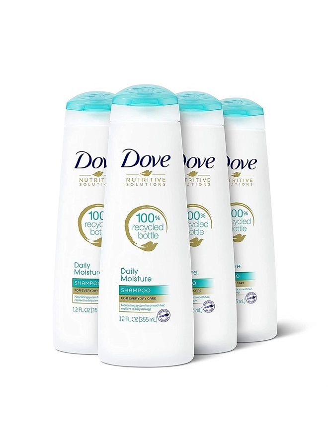 Nutritive Solutions Moisturizing Shampoo Daily Moisture 4 Count for Dry Hair with Pro-Moisture Complex for Manageable and Silky Hair 12 oz