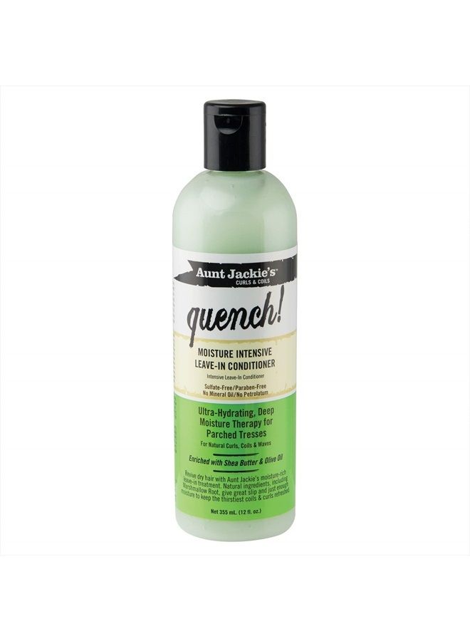 Curls and Coils Quench Moisture Intensive Leave-In Hair Conditioner for Natural Curls, Coils and Waves, Enriched with Shea Butter, 12 oz