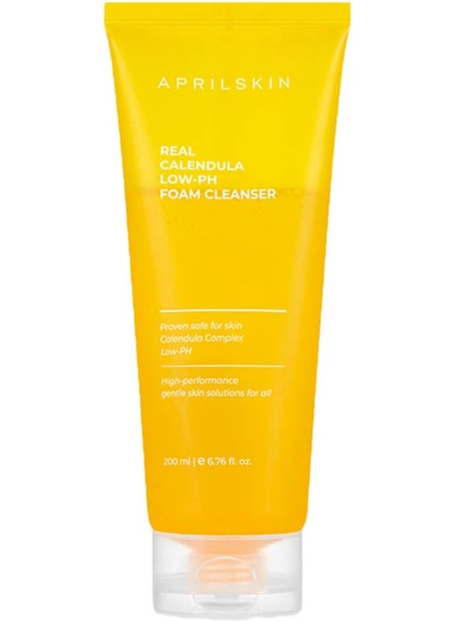 April Skin Calendula Low pH Gel Face Cleanser Soothing Daily Wash for Sensitive Skin 200ml