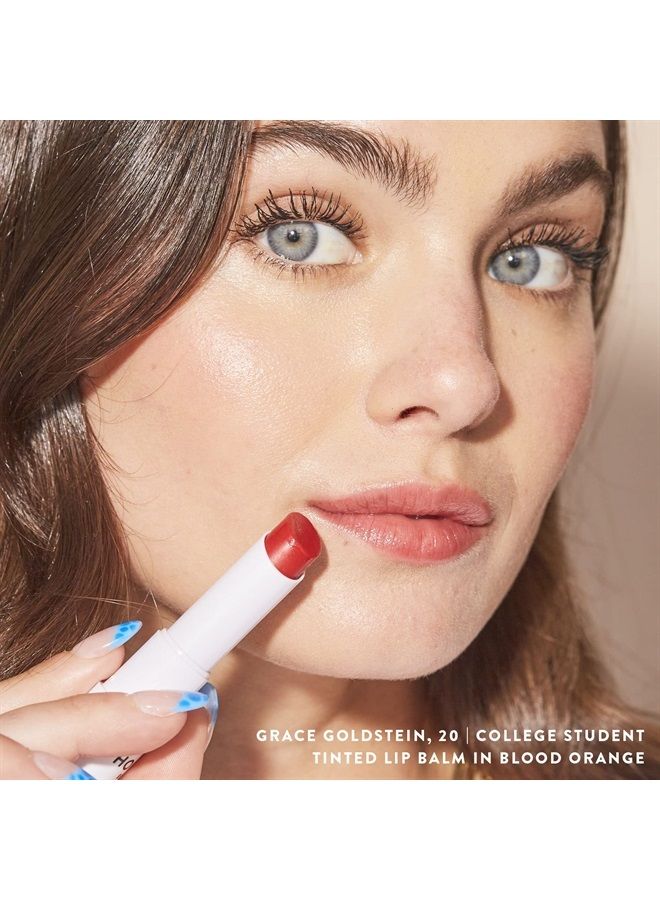 Tinted Lip Balm | Antioxidant-rich Acai Extracts + Avocado Oil | EWG Certified, Vegan, Cruelty Free | Blood Orange