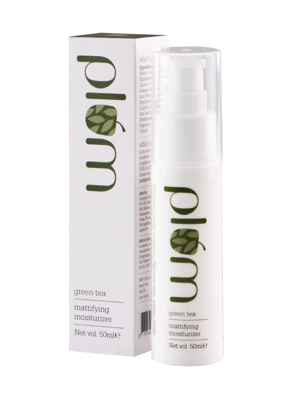 reen Tea Mattifying Moisturizer for Face | For Oily, Acne Prone Skin | Lightweight, Matte Formula | 50ml