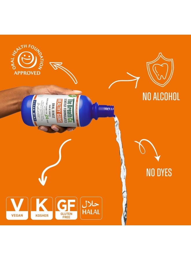 Breath Healthy Gums Mouthwash, Alcohol-Free Oral Rinse for Plaque Control, Gum Care & Fresh Breath - Clean Mint - image 3