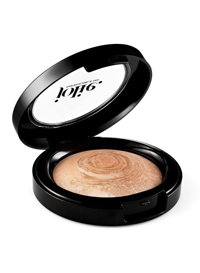 Jolie Marbleized Baked Finishing Powder Bronzer, Highlighter (Satin Glow)
