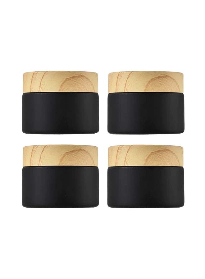 Pack Of 4  Frosted Glass Cream Jar 30 Gram Empty Makeup Cosmetics Container Pot With Seal Inner Liner For Face Lotion Eye Shadow