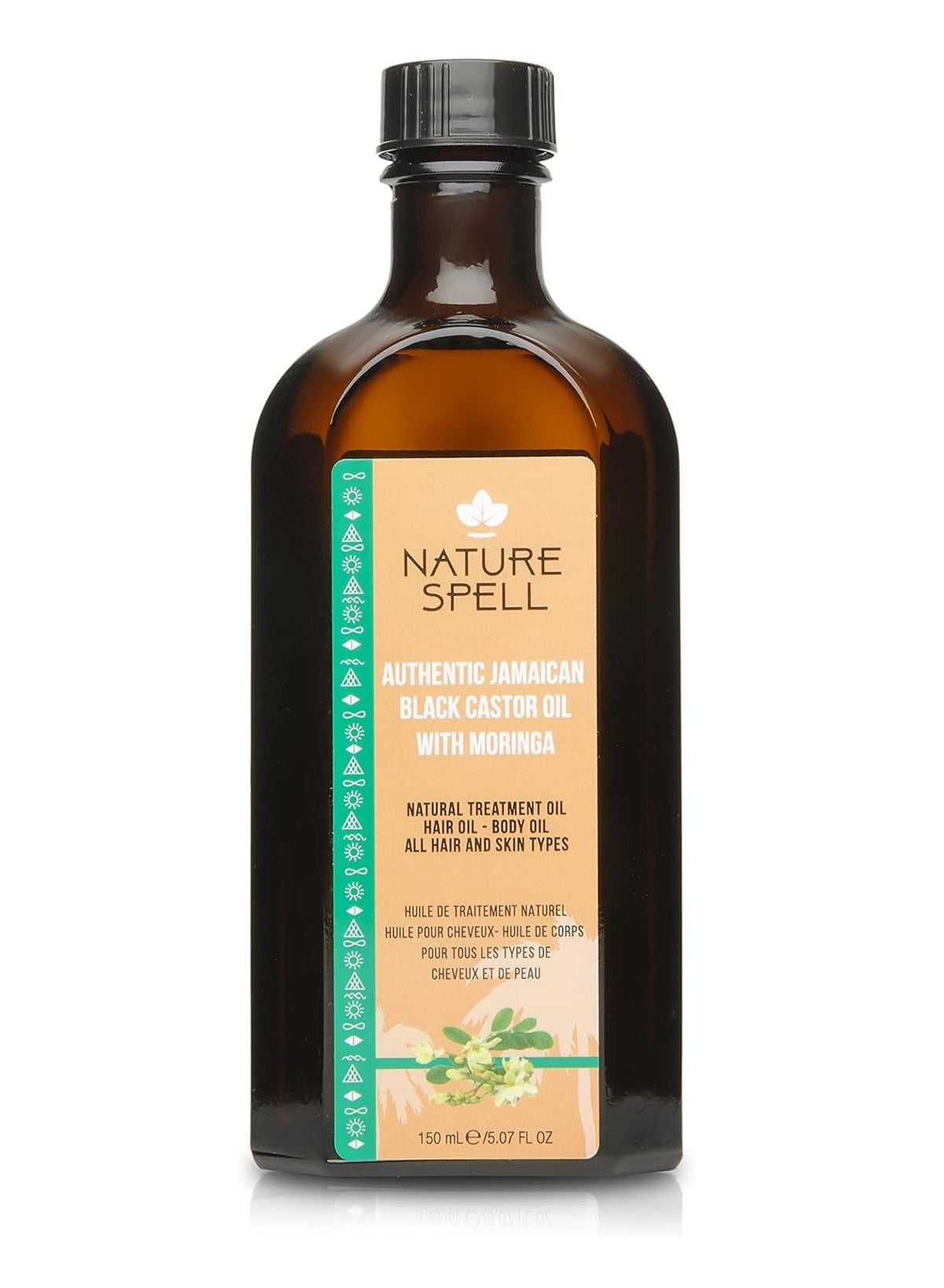 Nature Spell Jamaican Black Castor Oil with Moringa – Hair & Skin Treatment Oil 150ml
