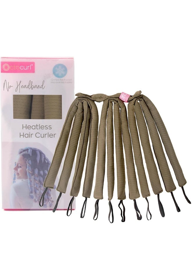 Octocurl Heatless Hair Curler - No Headband Octopus Curler - Overnight Curls for Short Hair (QMax - Olive) - Packing box may vary