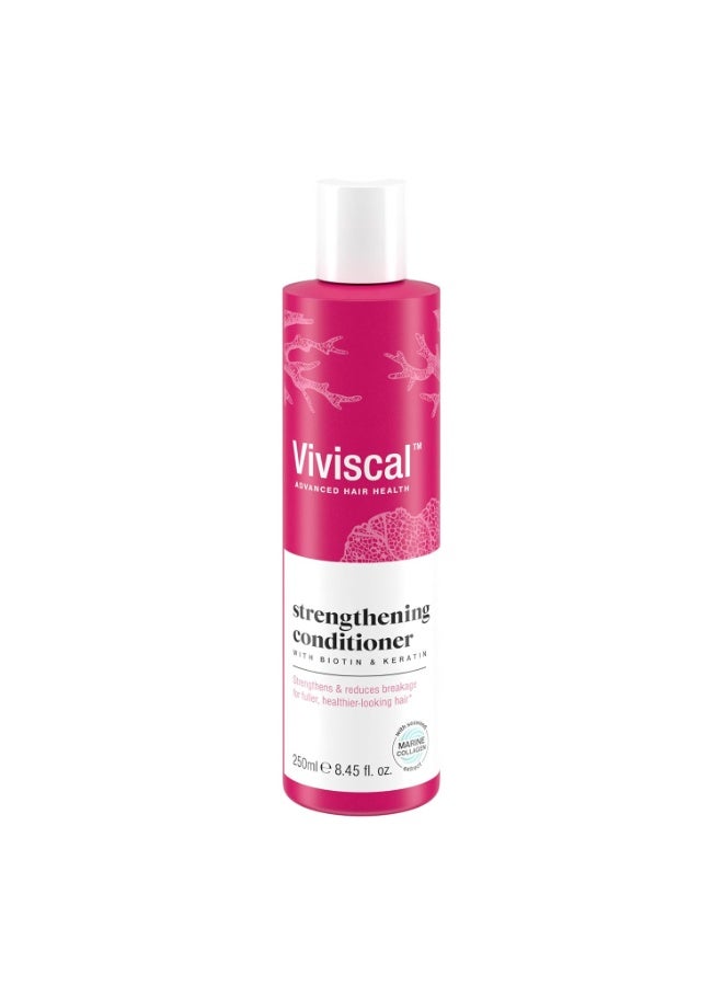 Viviscal Hair Strengthening Conditioner â€“ Strengthens and Reduces Breakage for Fuller, Healthier Hair â€“ With Biotin, Keratin and Marine Extracts â€“ 250ml (8.45 Fl Oz)