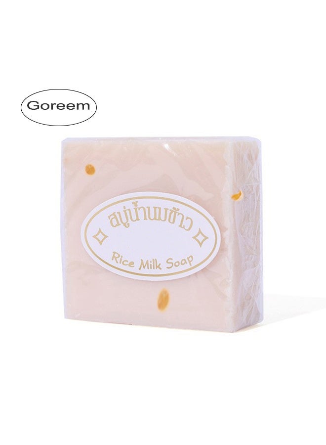 Rice Collagen Essential Oil Soap，Thai Rice Soap Original Thai Handmade Soap Rice Milk Soap Whitening Soap Goat Milk Soap Handmade Soap