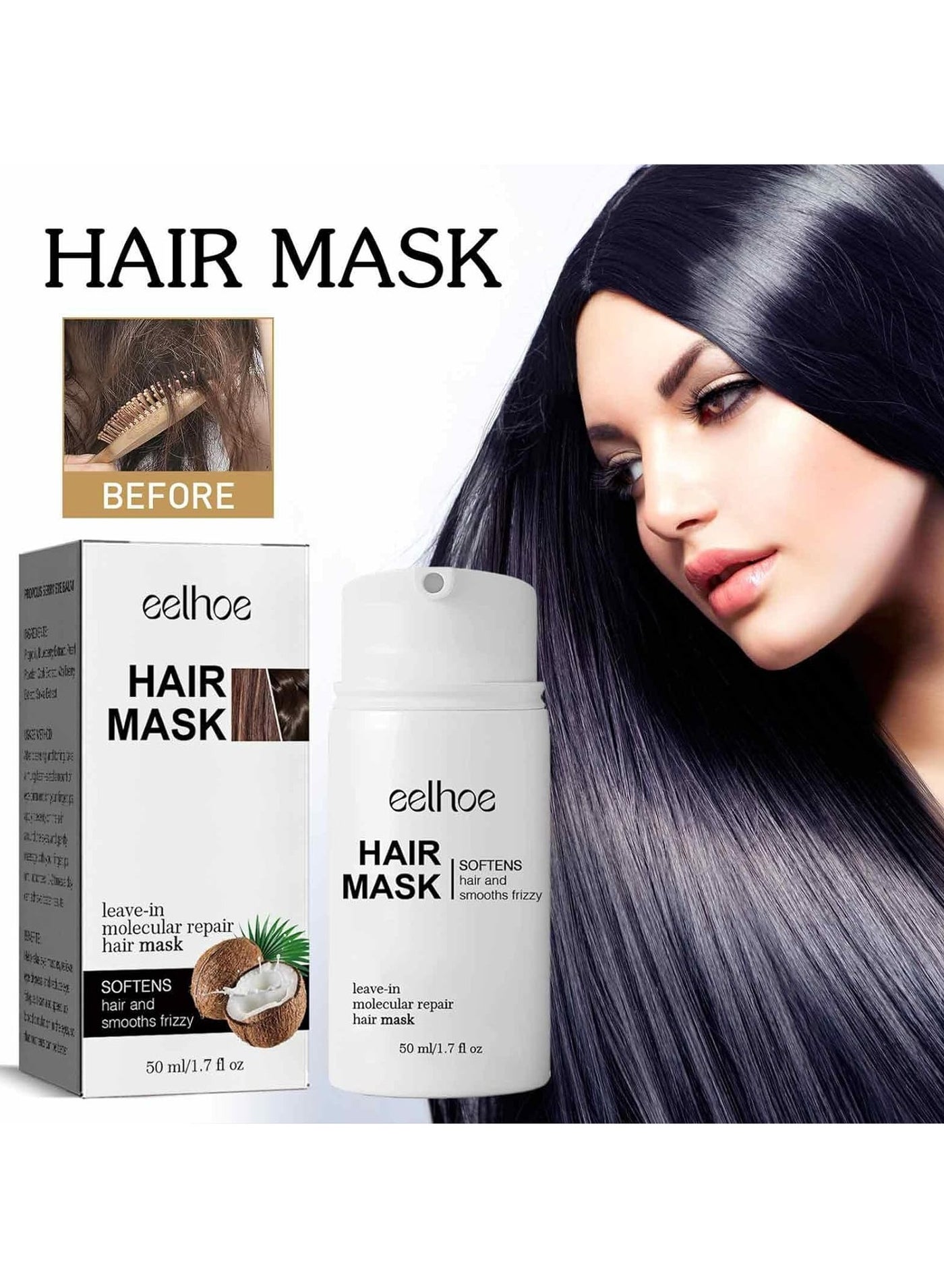 Hair Mask, Easy to Use, Safe Repair, Deep Conditioning Hair Mask, Moisturizing and Smoothing for Dry Hair