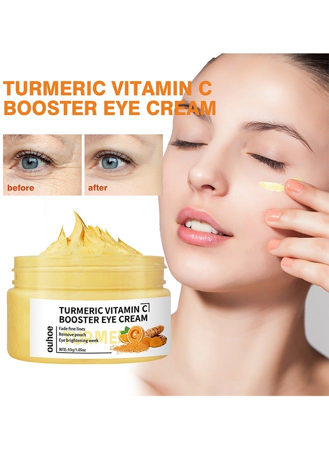 Turmeric Vitamin C Booster Eye Cream, Brightening and Hydrating Eye Cream, Dark Circle Relief, Elasticity Treatment, Gentle Anti-Aging & Anti-Wrinkle Care 30g