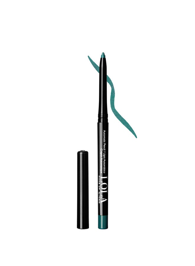 LOLA Automatic Eye Pencil 005 Green – Waterproof, Smudge-Proof, Retractable Gel Eyeliner with Built-In Sharpener