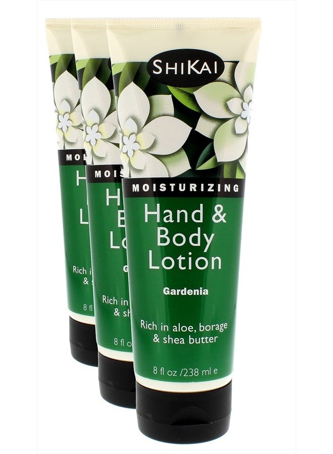 Gardenia Hand & Body Lotion (8oz, Pack of 3) | Daily Moisturizing Skincare for Dry and Cracked Hands | With Aloe Vera & Vitamin E